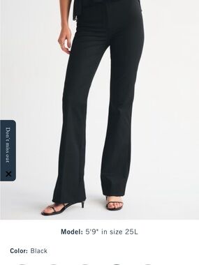 A&F Forme Bootcut Pant Black 27L